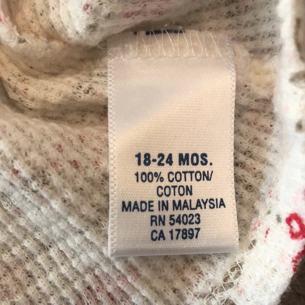 2007 Old Navy Babydoll Long Sleeve Top in Cream / Off White Size 18-24 months